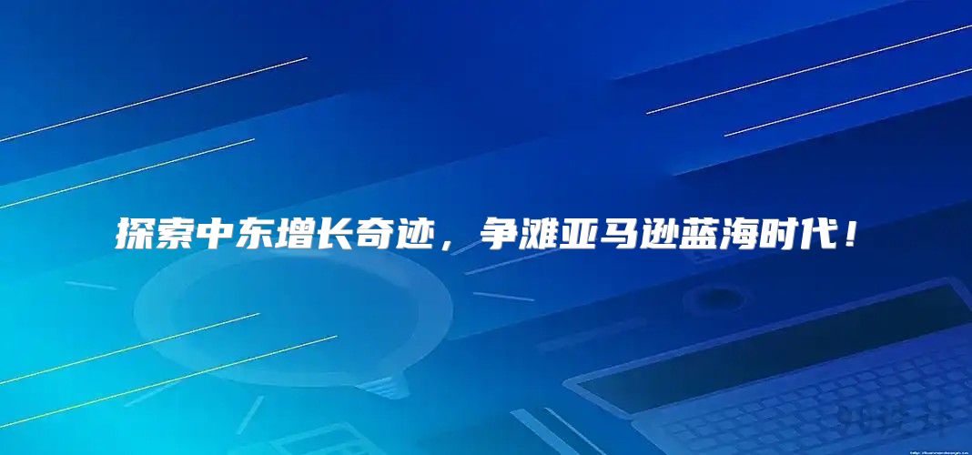 探索中东增长奇迹，争滩亚马逊蓝海时代！
