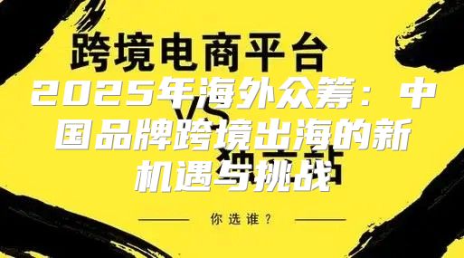 2025年海外众筹：中国品牌跨境出海的新机遇与挑战