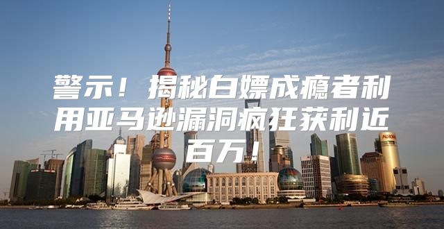 警示！揭秘白嫖成瘾者利用亚马逊漏洞疯狂获利近百万！