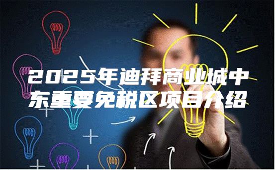 2025年迪拜商业城中东重要免税区项目介绍
