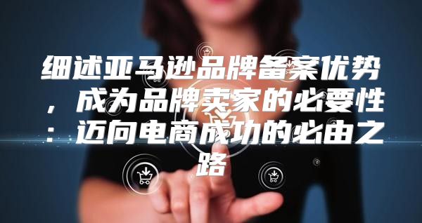 细述亚马逊品牌备案优势，成为品牌卖家的必要性：迈向电商成功的必由之路