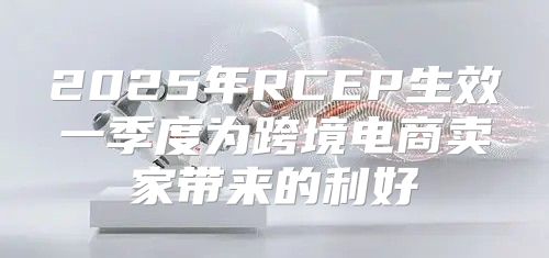 2025年RCEP生效一季度为跨境电商卖家带来的利好