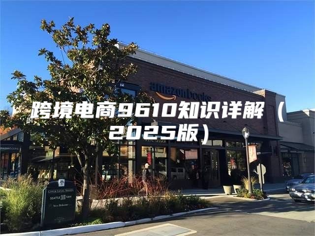 跨境电商9610知识详解2025版