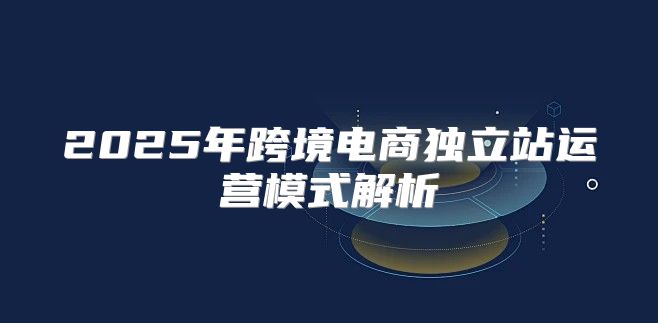 2025年跨境电商独立站运营模式解析
