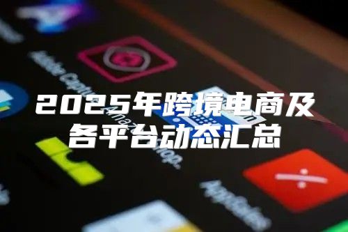 2025年跨境电商及各平台动态汇总