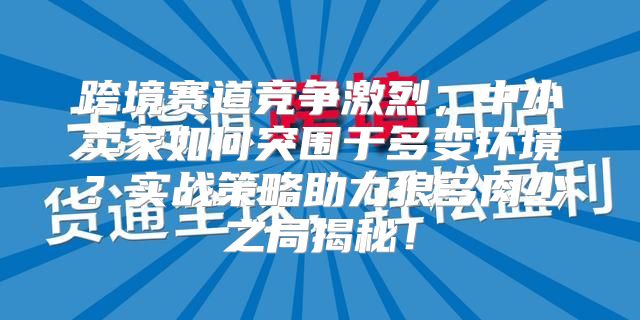 跨境赛道竞争激烈，中小卖家如何突围于多变环境？实战策略助力狼多肉少之局揭秘！