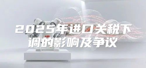 2025年进口关税下调的影响及争议