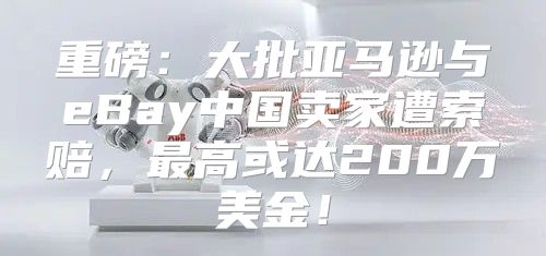 重磅：大批亚马逊与eBay中国卖家遭索赔，最高或达200万美金！