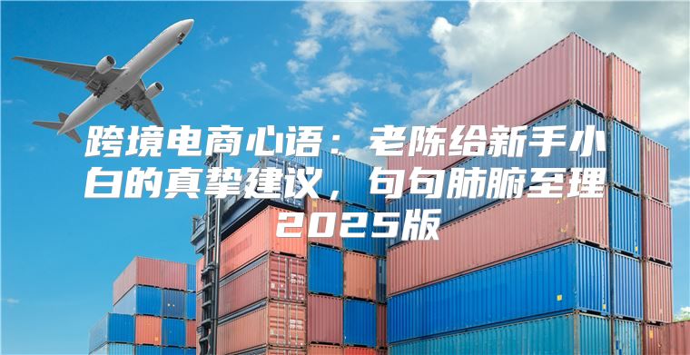 跨境电商心语：老陈给新手小白的真挚建议，句句肺腑至理 2025版