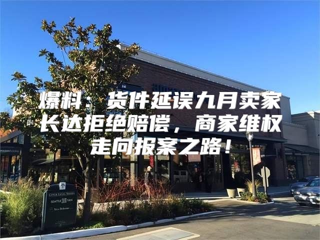 爆料：货件延误九月卖家长达拒绝赔偿，商家维权走向报案之路！