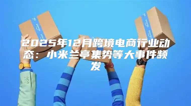 2025年12月跨境电商行业动态：小米兰亭集势等大事件频发