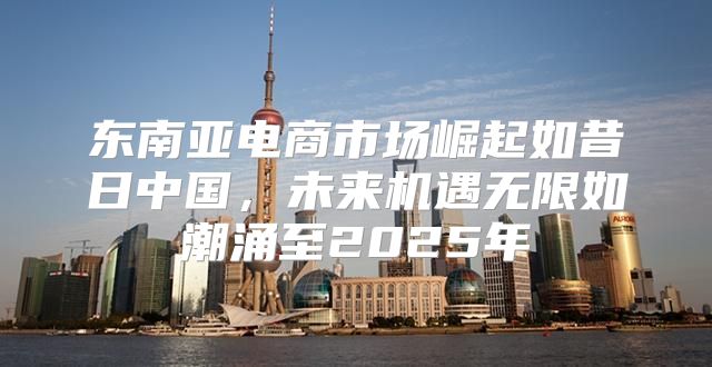 东南亚电商市场崛起如昔日中国，未来机遇无限如潮涌至2025年
