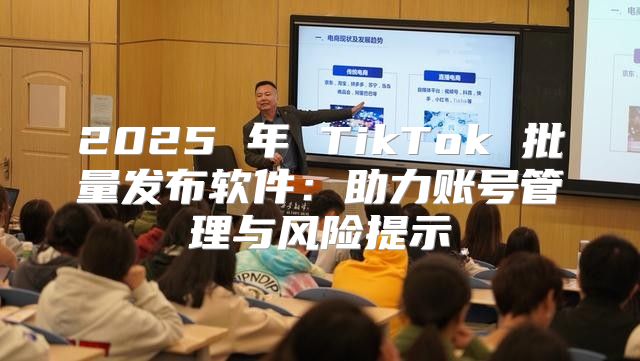 2025 年 TikTok 批量发布软件：助力账号管理与风险提示