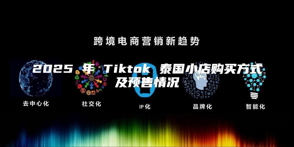 2025 年 Tiktok 泰国小店购买方式及预售情况