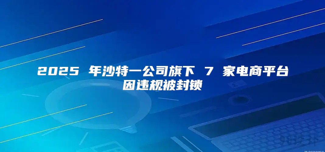2025 年沙特一公司旗下 7 家电商平台因违规被封锁