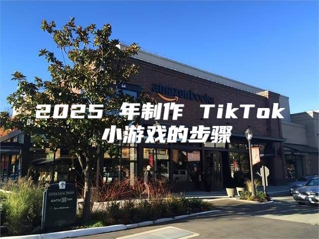 2025 年制作 TikTok 小游戏的步骤
