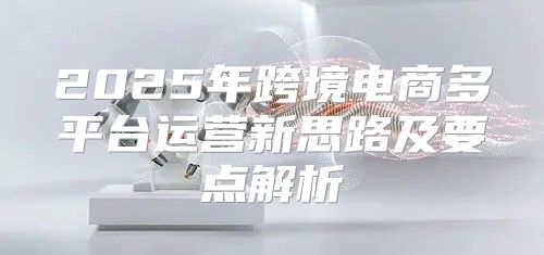 2025年跨境电商多平台运营新思路及要点解析