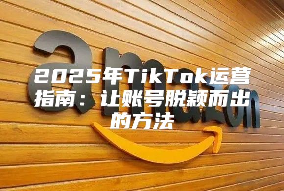2025年TikTok运营指南：让账号脱颖而出的方法