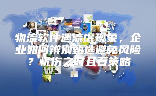 物流软件遇流氓现象，企业如何辨别甄选避免风险？忧伤之时且看策略