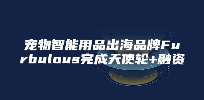 宠物智能用品出海品牌Furbulous完成天使轮+融资