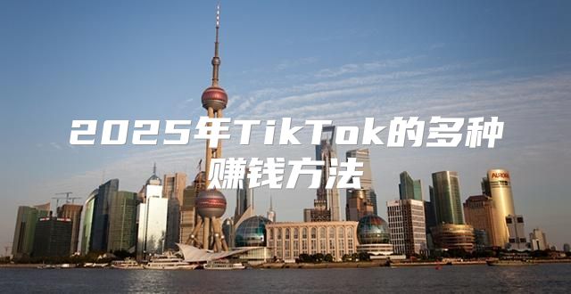 2025年TikTok的多种赚钱方法
