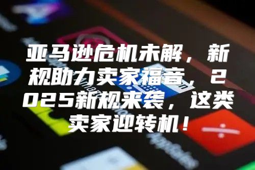 亚马逊危机未解，新规助力卖家福音，2025新规来袭，这类卖家迎转机！