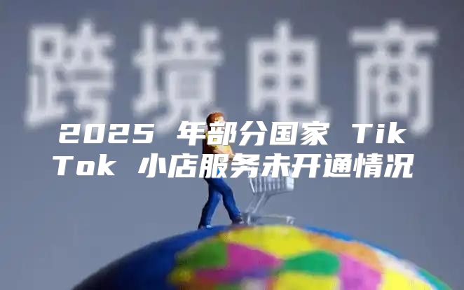 2025 年部分国家 TikTok 小店服务未开通情况