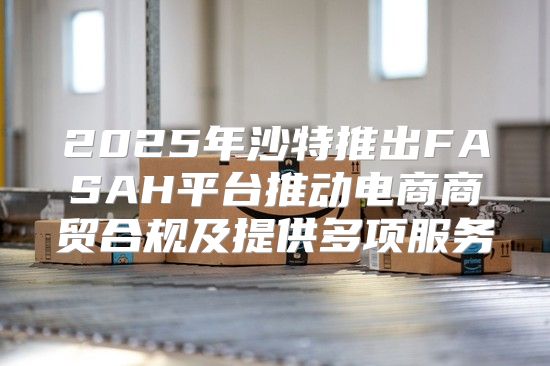 2025年沙特推出FASAH平台推动电商商贸合规及提供多项服务