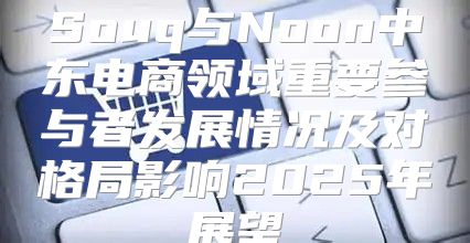 Souq与Noon中东电商领域重要参与者发展情况及对格局影响2025年展望