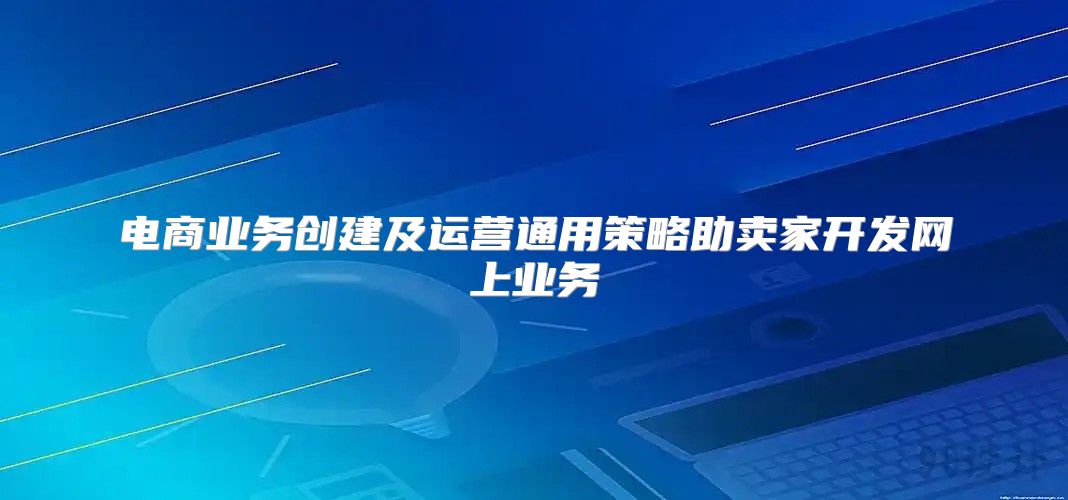 电商业务创建及运营通用策略助卖家开发网上业务