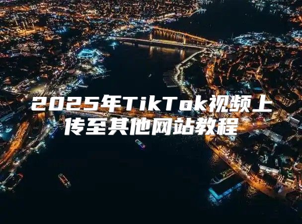 2025年TikTok视频上传至其他网站教程