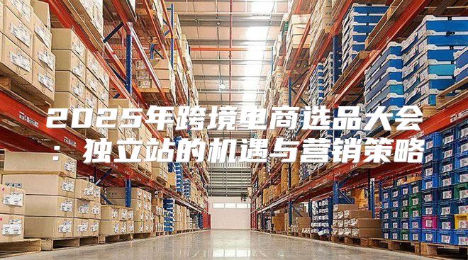 2025年跨境电商选品大会：独立站的机遇与营销策略
