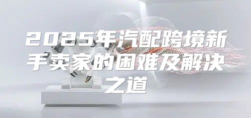 2025年汽配跨境新手卖家的困难及解决之道