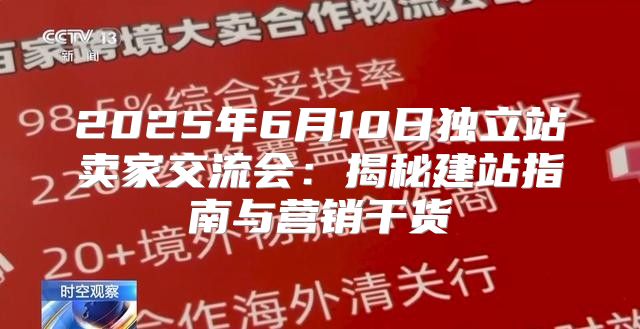 2025年6月10日独立站卖家交流会：揭秘建站指南与营销干货