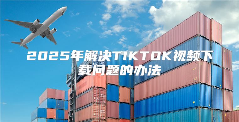 2025年解决TIKTOK视频下载问题的办法