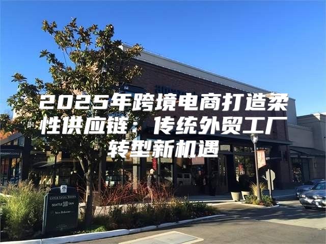2025年跨境电商打造柔性供应链：传统外贸工厂转型新机遇