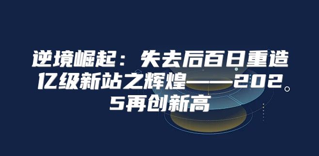 逆境崛起：失去后百日重造亿级新站之辉煌——2025再创新高