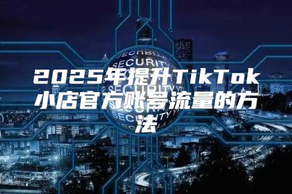 2025年提升TikTok小店官方账号流量的方法