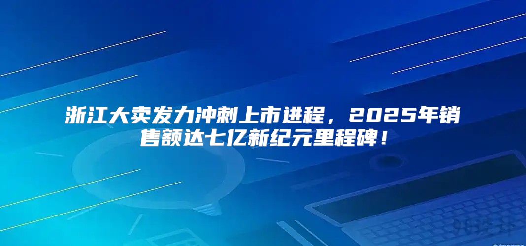 浙江大卖发力冲刺上市进程，2025年销售额达七亿新纪元里程碑！