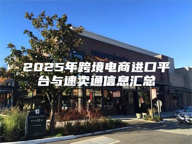 2025年跨境电商进口平台与速卖通信息汇总