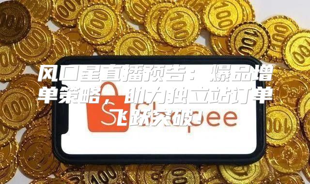 风口星直播预告：爆品增单策略，助力独立站订单飞跃突破！