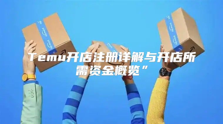 Temu开店注册详解与开店所需资金概览”