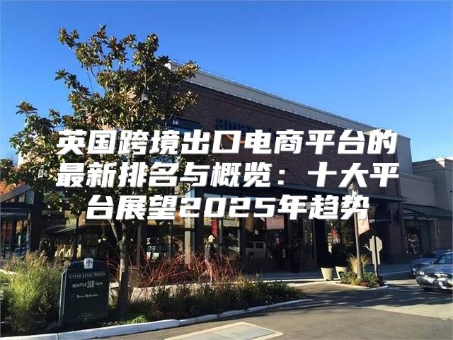 英国跨境出口电商平台的最新排名与概览：十大平台展望2025年趋势
