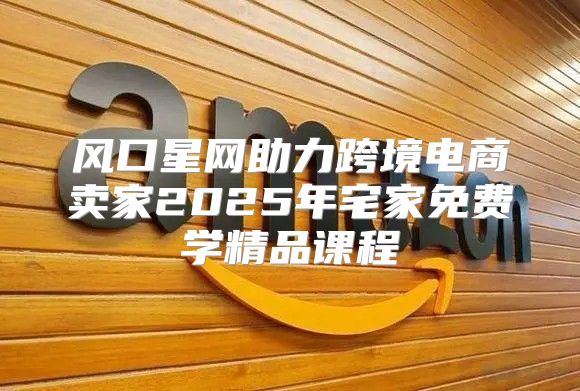 风口星网助力跨境电商卖家2025年宅家免费学精品课程
