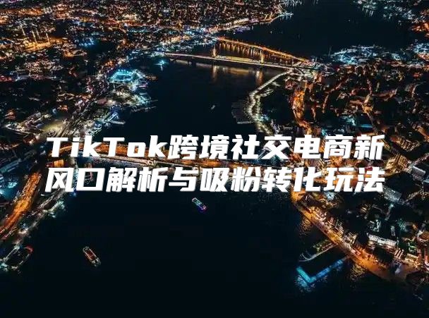 TikTok跨境社交电商新风口解析与吸粉转化玩法
