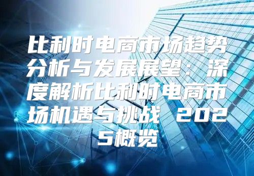 比利时电商市场趋势分析与发展展望：深度解析比利时电商市场机遇与挑战 2025概览