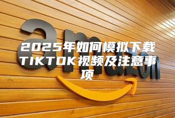 2025年如何模拟下载TIKTOK视频及注意事项