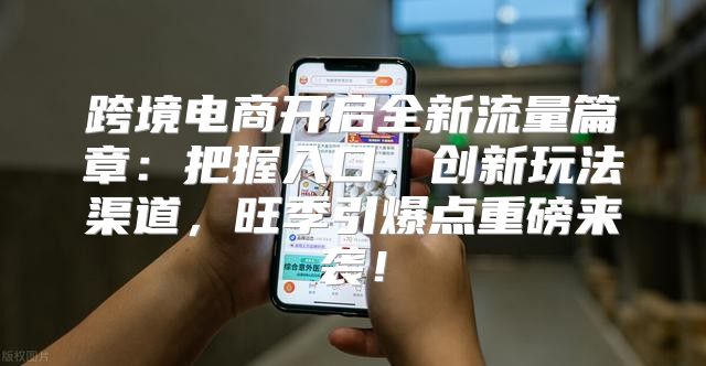 跨境电商开启全新流量篇章：把握入口，创新玩法渠道，旺季引爆点重磅来袭！