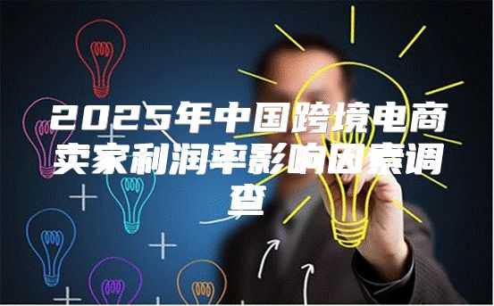 2025年中国跨境电商卖家利润率影响因素调查