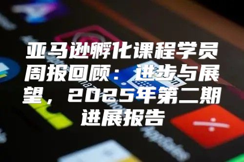 亚马逊孵化课程学员周报回顾：进步与展望，2025年第二期进展报告